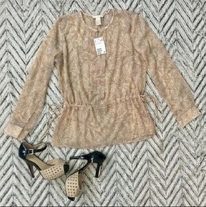 🤎NWT Sheer H&M Blouse